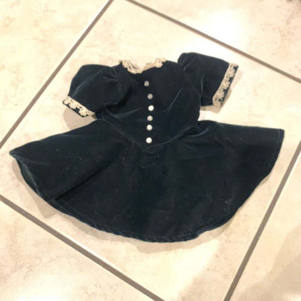 American Girl Doll Molly Christmas Holiday Green Velvet Dress